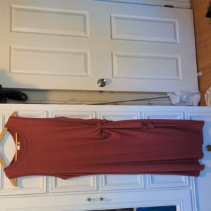 Gap Red/Orange  XXL Tall Sleeveless Waist Tie Maxi Dress